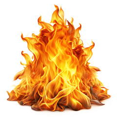Fiery inferno blaze isolated on white background png isolated on a white background