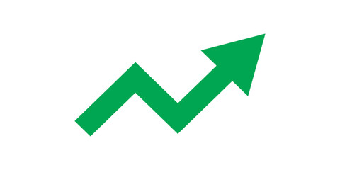 Growth arrow icon Vector illustration. Business concept, growing chart. Concept of sales symbol icon with arrow moving up. Economic Arrow With stroke thin, light and bold.eps 10