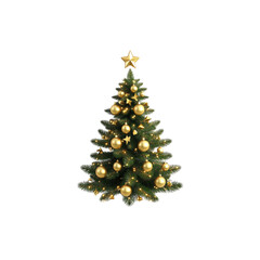 Elegant Gold Christmas Tree with Star