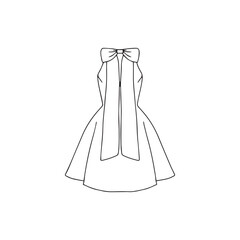 outline or coloring bok mini dress party, swirls,wave, elegant