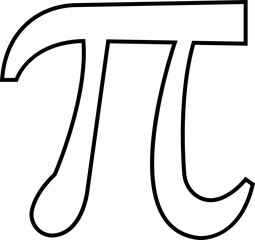 Pi Network icon. Mathematical symbol Pi network logo Silhouette design symbols. Creative Minimal Letter, vector designs for logos, icons template, backgrounds, banners, templates, websites, and apps