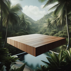 Modern podium perfect for showcasing luxury beauty products.