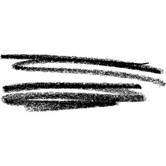 Handrawn crayon doodle, scribble line isolated png, black crayon abstract shape
