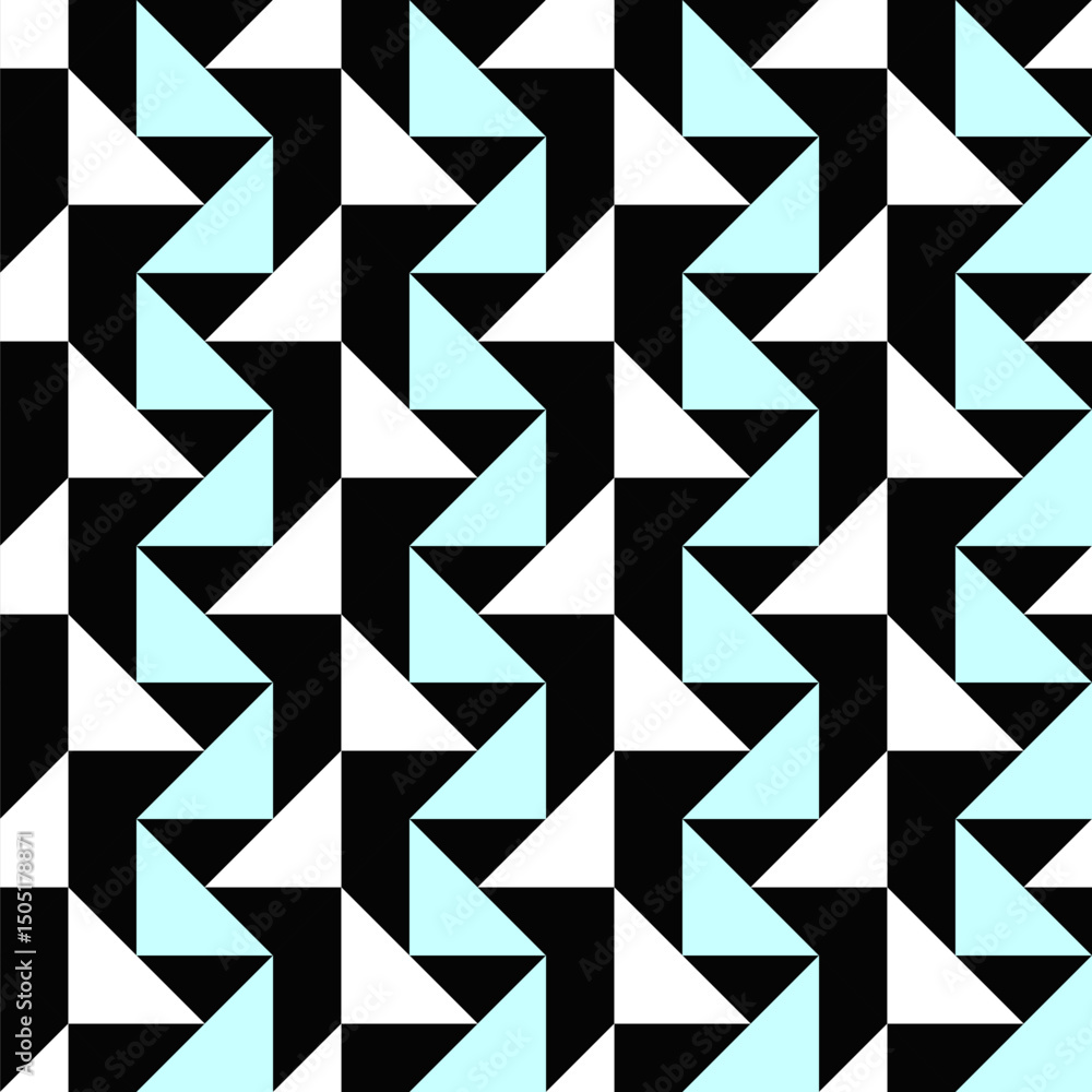 Poster abstract seamless threetone triangle pattern background design
