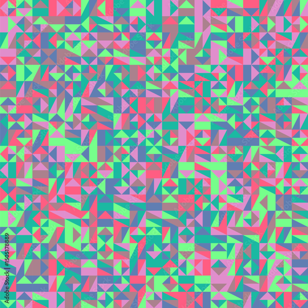 Poster abstract colorful chaotic random geometric pattern background