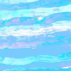 Brush Stroke Patterns. Turquoise Paint Strokes