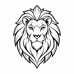 Fototapeta premium Lion head logo icon