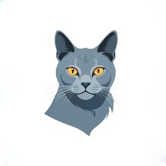 ロシアンスマイルがキュートな猫のロシアンブルー