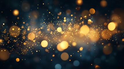 Beautiful Bokeh Effect with Warm Orange and Yellow Lights, Soft Focus Background with Sparkles for Elegant and Artistic Design