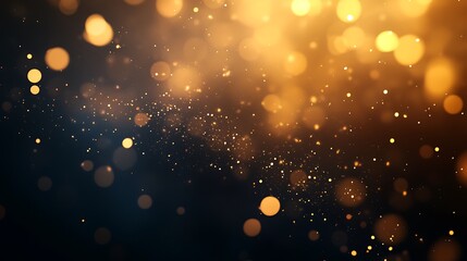 Obraz premium Beautiful Bokeh Effect with Warm Orange and Yellow Lights, Soft Focus Background with Sparkles for Elegant and Artistic Design
