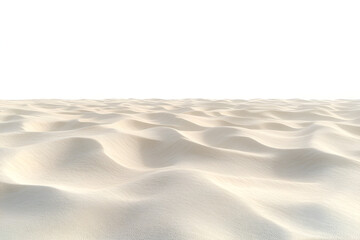 Obraz premium Sandy ripples on a dry beach reveal a natural, abstract texture pattern of desert dunes, resembling soft waves