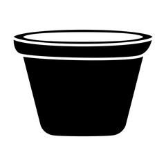 Flower pot icon vector. Pot illustration sign. Flowerpot symbol or logo.