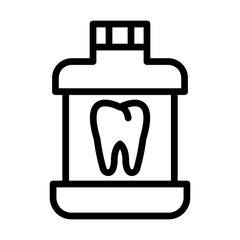 Mouthwash line icon