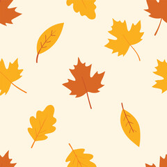Obraz premium autumn maple leaves pattern.