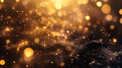 Obraz premium Beautiful Bokeh Effect with Warm Orange and Yellow Lights, Soft Focus Background with Sparkles for Elegant and Artistic Design