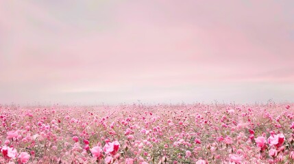 Rose Festival Flower Field Background: A Brocade of Fragrance Spreads across the Wilderness, Painting a Gorgeous Scroll of Thousands of Magnificent Roses Shining with Universal Romance