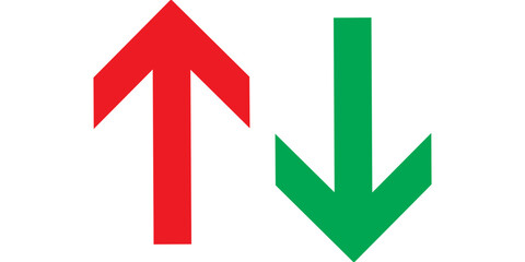 Up and down arrow icon in trendy style. Upward and downward sign symbol.eps 10