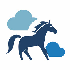 horse silhouette vector