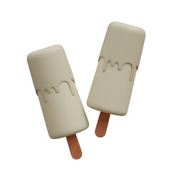 Vanilla Popsicles 3D Icon