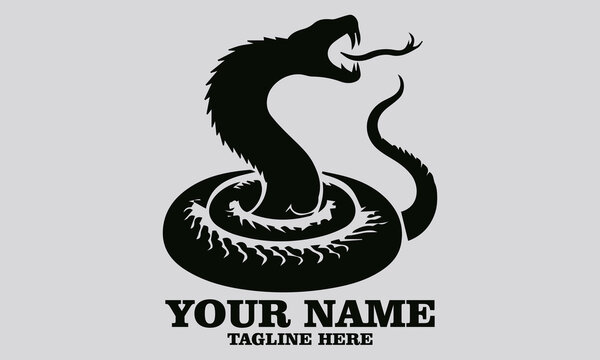 vector illustration of rattlesnake. Vintage rattlesnake etching engraving vector illustration, rattlesnake logo design