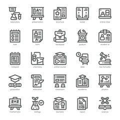 College Application Icon pack for your website, mobile, presentation, and logo design. College Application Icon outline design. Vector graphics illustration and editable stroke.