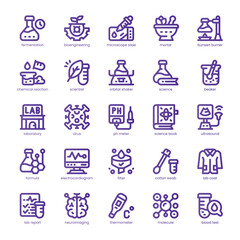 Medical Research Icon pack for your website, mobile, presentation, and logo design. Medical Research Icon line basic color design. Vector graphics illustration and editable stroke.