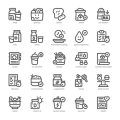 Nutrition Plan Icon pack for your website, mobile, presentation, and logo design. Nutrition Plan Icon outline design. Vector graphics illustration and editable stroke.