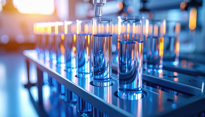 Research equipment laboratory test tube liquid science experiment analysis technology glassware