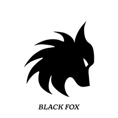 Obraz premium Black Fox silhouette