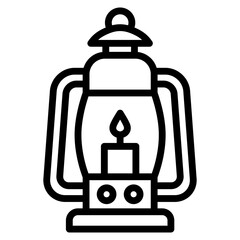 Obraz premium Lantern Light Icon Element For Design