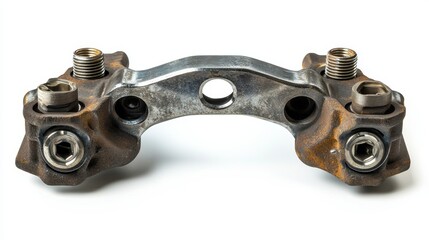 This image shows a close-up of a metallic component. It features detailed textures and colors. The part is essential for machinery. Generative AI