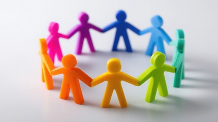 Dynamic diversity in leadership icon concept multicolored human icons representing inclusive leadership in organizations