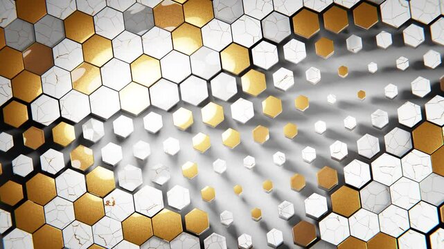Hexagon pattern changing in seamless flow.