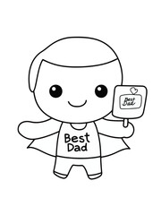 Super Dad Coloring Page