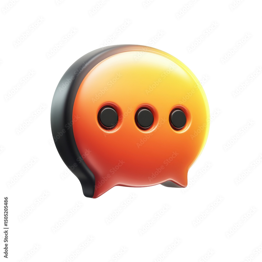Poster expressing thoughts a modern speech bubble icon symbolizing conversations on transparent background