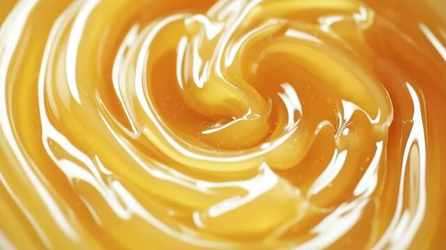 Apple jam swirl with glossy texture and soft shine in close up view