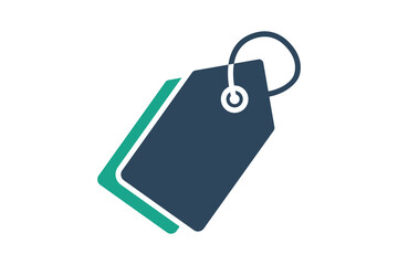 Tag icon. solid icon style. icon related to branding. business elements vector illustration