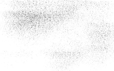 Distressed uneven background. Grunge with fine grains isolated on white background. Vector illustration. Snow, stars, twinkling lights, rain drops on black background. Abstract vector noise. Small par