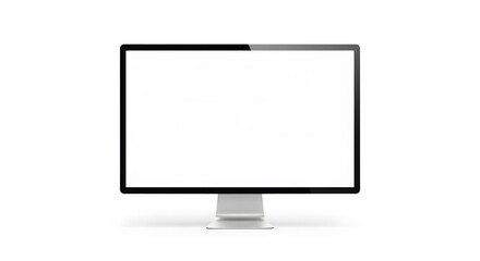 Modern Sleek Desktop Computer Monitor with Blank Screen Perfect for Mockups and Presentations