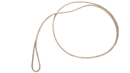 Beige rope loop isolated on a white background png