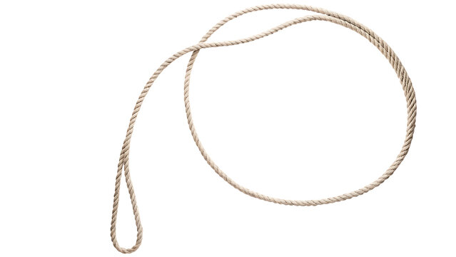 Beige rope loop isolated on a white background png