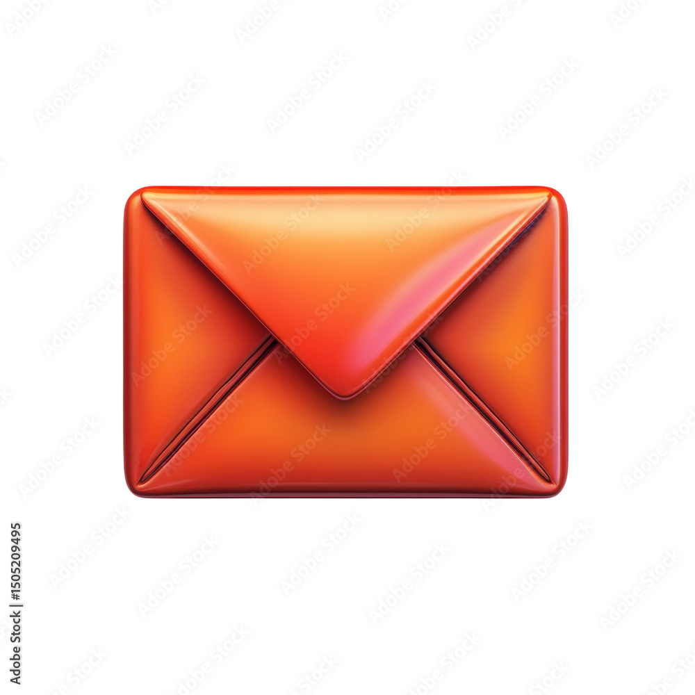 Poster a shimmering red envelope a symbol of connection waiting to deliver on transparent background