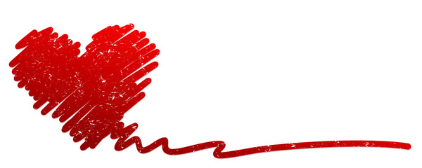 Stylized symbol of a red heart.
