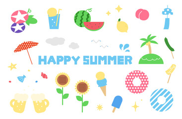 夏のイラスト素材セット