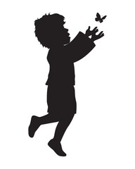 Cute Silhouette of a Child Illustration