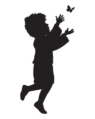 Cute Silhouette of a Child Illustration