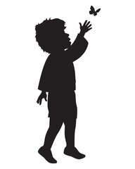 Cute Silhouette of a Child Illustration
