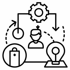 Lean Startup Method Icon – Agile Business Strategy & Innovation Process Symbol