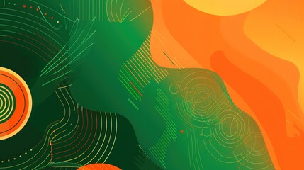 Republic Day Flyer Background: Ink Rhythms Convey Grand Narratives, Spreading a Visual Manifesto of the Blending of Fiery Passion and Celebratory Splendor