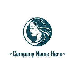 Elegant Woman Silhouette Logo For Beauty And Wellness Brands